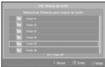 SAMSUNG PS50A557 - Definções da Musica de Fundo: - 1