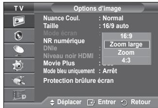 SAMSUNG PS50A557 - Positionnement et dimensionnement de l'écran à l'aide du zoom - 1