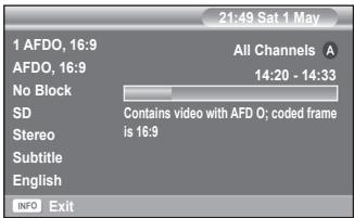 SAMSUNG PS50A557 - Displaying Programme Information - 1