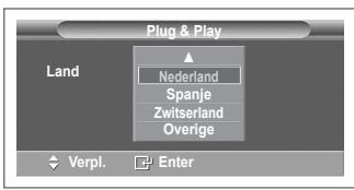 SAMSUNG PS50A557 - Wanseer de tv voor het eerst worden ingeschakeld, worden enkele basisinstallingen automatisch achtereenvolgens uitgevoerd. De volgende instelleningen zijn beschikkaar. - 5