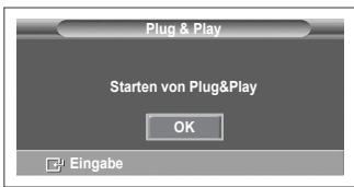 SAMSUNG PS50A557 - Wenn das Fernsehgerät zum ersten Mal eingeschaltet wird, werden automatisch einige Grundeinstellungen vorgenommen. Die folgenden Einstellungen sind verfügbar. - 1