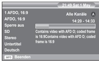 SAMSUNG PS50A557 - Während sie ein Programm sehen, können zusätzliche Information darüber angezeigt werden. - 1