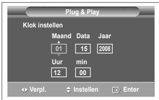 SAMSUNG PS50A557 - Wanseer de tv voor het eerst worden ingeschakeld, worden enkele basisinstallingen automatisch achtereenvolgens uitgevoerd. De volgende instelleningen zijn beschikkaar. - 8