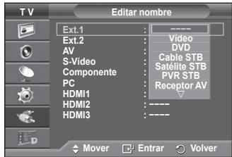 SAMSUNG PS50A557 - Visualización de las fuentes de senales externas - 6