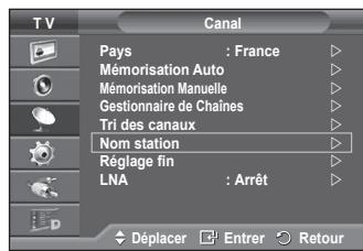 SAMSUNG PS50A557 - Attribution de noms aux canaux - 1