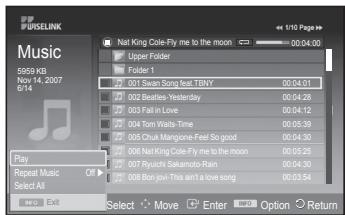 SAMSUNG PS50A557 - Using the Option Menu - 2