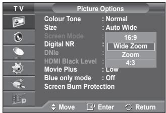 SAMSUNG PS50A557 - Screen Mode: 16:9/Wide Zoom/Zoom/4:3 - 1