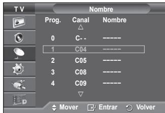 SAMSUNG PS50A557 - Asignación de nombres a los canales - 2