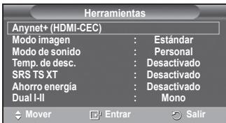 SAMSUNG PS50A557 - Uso del botón TOOLS - 1