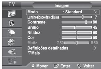 SAMSUNG PS50A557 - Personalizar as definições de imagem - 1