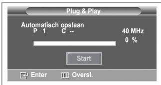 SAMSUNG PS50A557 - Wanseer de tv voor het eerst worden ingeschakeld, worden enkele basisinstallingen automatisch achtereenvolgens uitgevoerd. De volgende instelleningen zijn beschikkaar. - 7