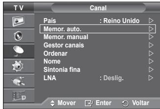 SAMSUNG PS50A557 - Memorizar canais automaticamente - 2