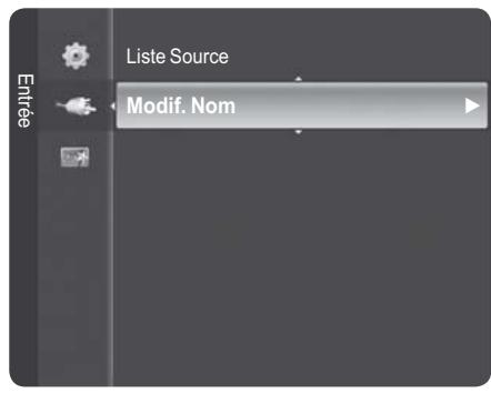 Liste Source Modif. Nom Entrée
