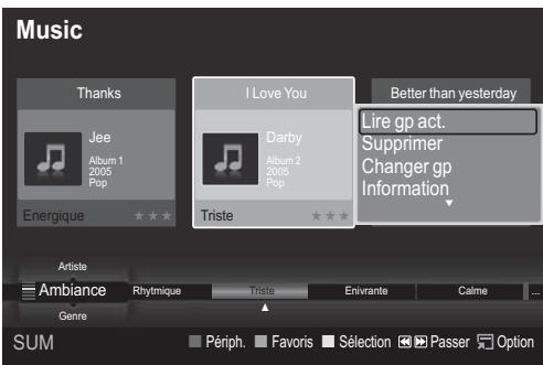 Music Thanks Jee Album 1 2005 Pop Energique I Love You Darby Album 2 2005 Pop Triste Better than yesterday Lire gp act. Supprimer Changer gp Information Artiste Ambiance Rhytmique Triste Environante Calme Genre SUM Périph. Favoris Sélection Passer Option