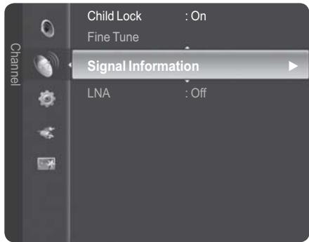 Child Lock : On Fine Tune Signal Information LNA : Off