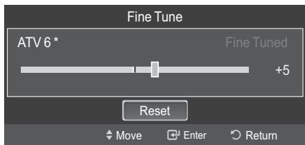 Fine Tune ATV 6 * Fine Tuned +5 Reset Move Enter Return