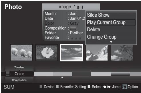 Photo image_1.jpg Month : Jan Date : Jan.01.2 Color : Gray Composition : Folder : P-other Favorite : ★★★★ Timeline Color Composition SUM Device Favorites Setting Select Jump Option Slide Show Play Current Group Delete Change Group