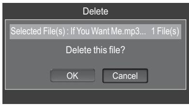 Delete Selected File(s): If You Want Me.mp3... 1 File(s) Delete this file? OK Cancel