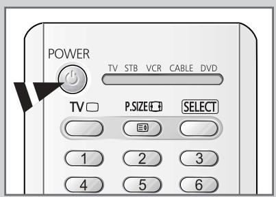 SAMSUNG SP-43W6HL - Mise en marche et arrêt de votre téléviseur - 1