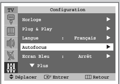 SAMSUNG SP-43W6HL - Désactivation de l'exécution automatique de la autofocus - 1