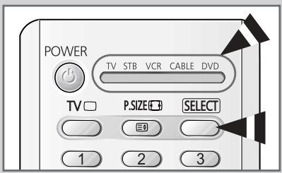 SAMSUNG SP-43W6HL - Programmation de la télécommande pour commander d'autres équipements - 1