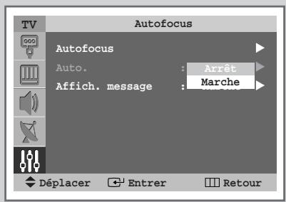 SAMSUNG SP-43W6HL - Désactivation de l'exécution automatique de la autofocus - 2