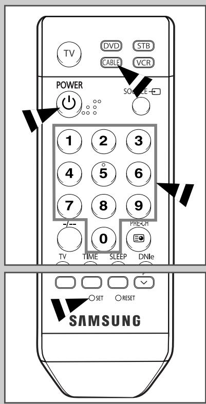 SAMSUNG SP-67L6HV - Réglage de la télécommande - 2