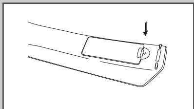 SAMSUNG SP-67L6HV - Insertion des piles dans la télécommande - 3