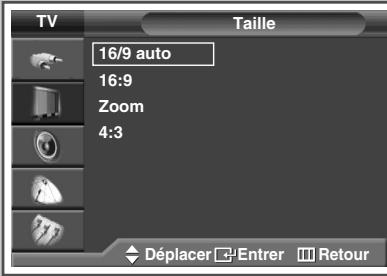 SAMSUNG SP-67L6HV - Positionnement et dimensionnement de l'écran à l'aide du zoom - 2