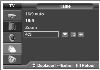 SAMSUNG SP-67L6HV - Positionnement et dimensionnement de l'écran à l'aide du zoom - 4