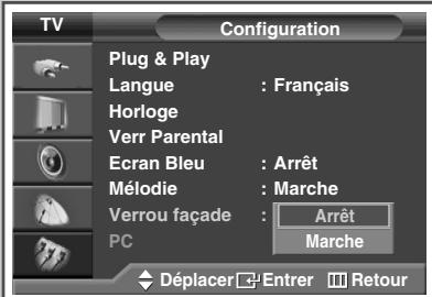 SAMSUNG SP-67L6HV - Activation du verrouillage des boutons de l'écran - 2