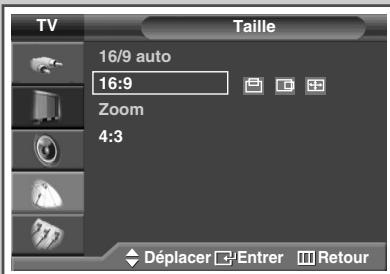 SAMSUNG SP-67L6HV - Positionnement et dimensionnement de l'écran à l'aide du zoom - 3