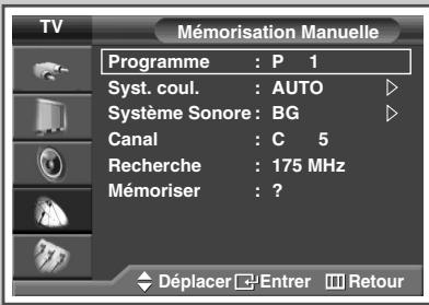 SAMSUNG SP-67L6HV - Mémorisation manuelle des canaux - 2