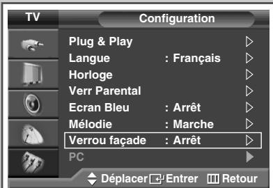 SAMSUNG SP-67L6HV - Activation du verrouillage des boutons de l'écran - 1