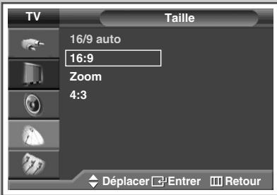 SAMSUNG SP-67L6HV - Positionnement et dimensionnement de l'écran à l'aide du zoom - 5