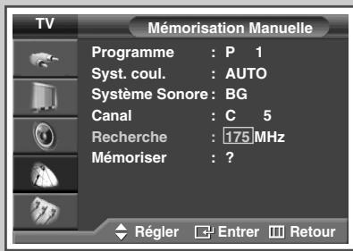 SAMSUNG SP-67L6HV - Mémorisation manuelle des canaux - 6