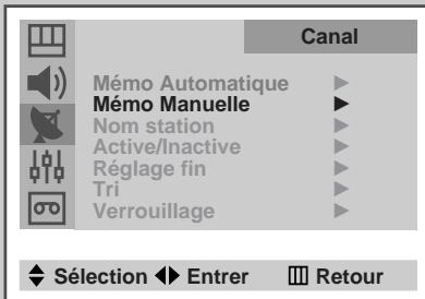 SAMSUNG UW-17J11VD - Mémorisation manuelle des canaux - 1