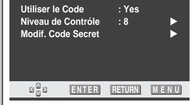 SAMSUNG UW-17J11VD - Configuration du contrôle parental - 3