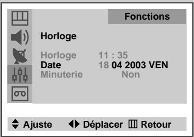 SAMSUNG UW-17J11VD - Réglage de la date et de l'heure actuelles - 5