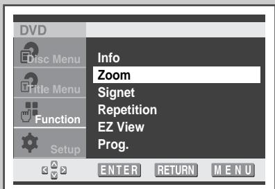 SAMSUNG UW-17J11VD - Utilisation de la fonction Zoom (LECTEUR DVD/MAGNETOSCOPE) - 2