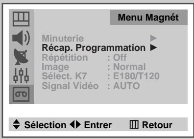 SAMSUNG UW-17J11VD - Réglage du magnétoscope pour enregistrer un programme automatique - 3