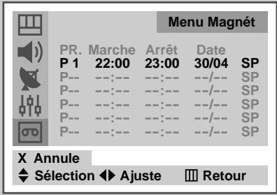 SAMSUNG UW-17J11VD - Réglage du magnétoscope pour enregistrer un programme automatique - 4