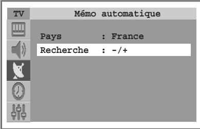 TV Mémo automatique Pays : France Recherche : -/+