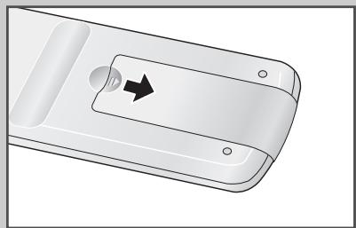 SAMSUNG WS-28M164VW - Insertion des piles dans la télécommande - 1