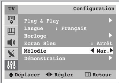 SAMSUNG WS-32M226T - Réglage du mode mélodie - 1