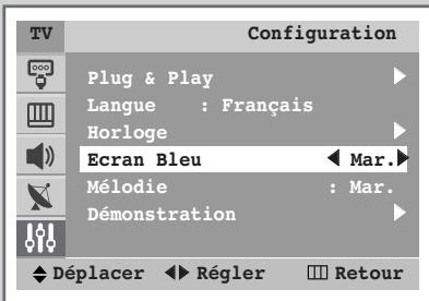 SAMSUNG WS-32M226T - Réglage du mode écran bleu - 1
