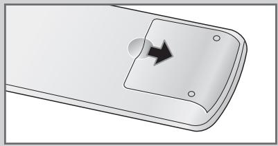 SAMSUNG WS-32M226T - Insertion des piles dans la télécommande - 1