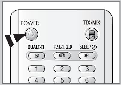 SAMSUNG WS-32M226T - Le cable relié au secteur est fixé à l'arrière du téléviseur. - 1