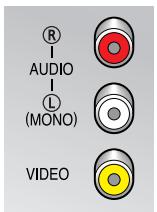 R AUDIO L (MONO) VIDEO