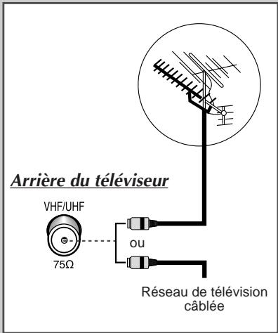 SAMSUNG WS-32Z68P - Branchement à un réseau de télévision câlée ou hertzienne - 1
